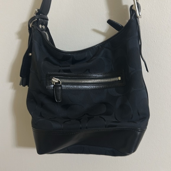 Y2K Coach Signature Logo Hobo Shoulder Bag H1222-21149 - Picture 8 of 10